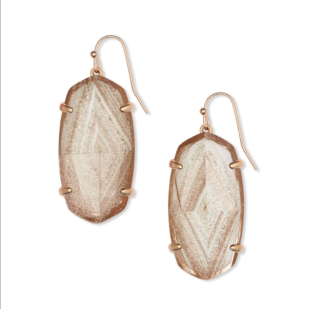 Kendra Scott Esme Earrings In Gold Dusted Glass